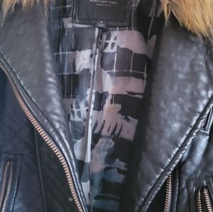 Black leather  jacket